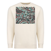 Sandshell pink and turquoise cowhide and leopard Premium Sweatshirt - RanaPortraitStore
