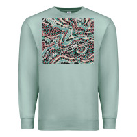 Seafoam pink and turquoise cowhide and leopard Premium Sweatshirt - RanaPortraitStore