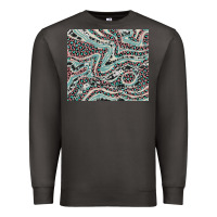 Smoke pink and turquoise cowhide and leopard Premium Sweatshirt - RanaPortraitStore