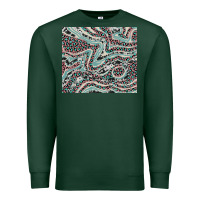 Sports Green pink and turquoise cowhide and leopard Premium Sweatshirt - RanaPortraitStore