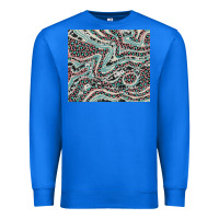 True Royal pink and turquoise cowhide and leopard Premium Sweatshirt - RanaPortraitStore