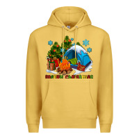 Antique Gold merry Christmas camp Premium Hoodie - AdoDesignShop
