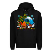 Black merry Christmas camp Premium Hoodie - AdoDesignShop