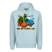 Blue Mist merry Christmas camp Premium Hoodie - AdoDesignShop