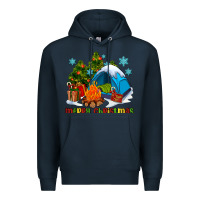 Navy merry Christmas camp Premium Hoodie - AdoDesignShop