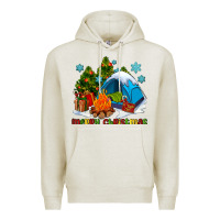Oatmeal Heather merry Christmas camp Premium Hoodie - AdoDesignShop