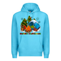 Ocean Blue merry Christmas camp Premium Hoodie - AdoDesignShop