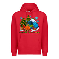Red merry Christmas camp Premium Hoodie - AdoDesignShop