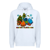 White merry Christmas camp Premium Hoodie - AdoDesignShop