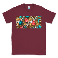 Burgundy american  football with turquoise license plate Classic Tee - BundleAndBundleShop