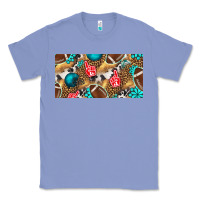 Colony Blue american  football with turquoise license plate Classic Tee - BundleAndBundleShop