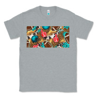Heather Grey american  football with turquoise license plate Classic Tee - BundleAndBundleShop