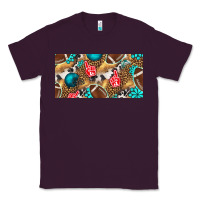 Plum american  football with turquoise license plate Classic Tee - BundleAndBundleShop