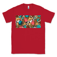 Red american  football with turquoise license plate Classic Tee - BundleAndBundleShop
