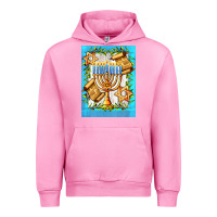 Fuchsia Pink candlestick with parchment Urban Hoodie - AdoDesignShop