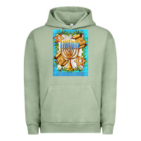 Pigment Oil Green candlestick with parchment Urban Hoodie - AdoDesignShop