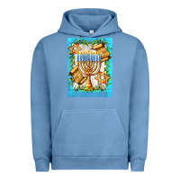 Pigment Pebble Blue candlestick with parchment Urban Hoodie - AdoDesignShop