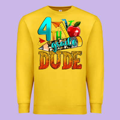 4th Grade Dude Premium Sweatshirt Designed By Texasbilliewilder