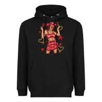 Black heart cowgirl Heavyweight Hoodie - texasbilliewilder