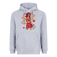 Heather Grey heart cowgirl Heavyweight Hoodie - texasbilliewilder