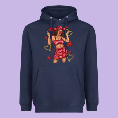 Heavyweight Hoodie heart cowgirl