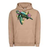 Pigment Burro sea turtle with lotus Urban Hoodie - Artiststas