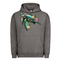 Pigment Tornado sea turtle with lotus Urban Hoodie - Artiststas