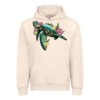 Sandshell sea turtle with lotus Urban Hoodie - Artiststas
