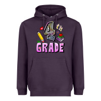 Plum Fourth Grade Heavyweight Hoodie - RanaPortraitStore