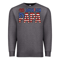 Charcoal Heather all American papa Premium Sweatshirt - Zillion Design Studio