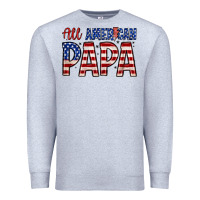 Heather Grey all American papa Premium Sweatshirt - Zillion Design Studio