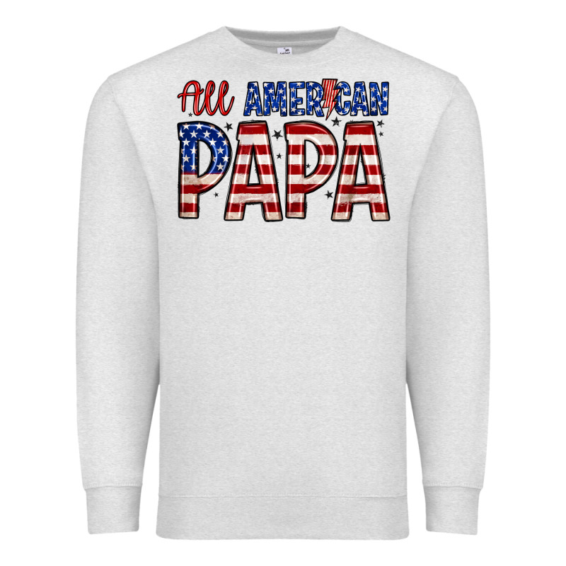 All American Papa Premium Sweatshirt by Zillion Design Studio | Teevron