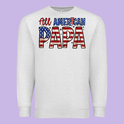 All American Papa Premium Sweatshirt Designed By Zillion Design Studio