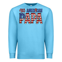 Ocean Blue all American papa Premium Sweatshirt - Zillion Design Studio