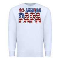 White all American papa Premium Sweatshirt - Zillion Design Studio