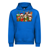 Cobalt christmas cows coffee Urban Hoodie - Jasminsmagicworld