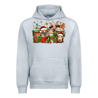 Heather Grey christmas cows coffee Urban Hoodie - Jasminsmagicworld