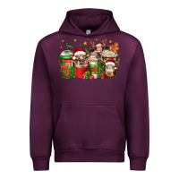 Mauve Wine christmas cows coffee Urban Hoodie - Jasminsmagicworld