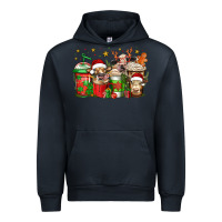 Navy christmas cows coffee Urban Hoodie - Jasminsmagicworld