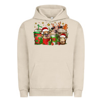 Pigment French Oak christmas cows coffee Urban Hoodie - Jasminsmagicworld
