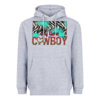 Heather Grey hey there cowboy Heavyweight Hoodie - texasbilliewilder