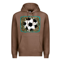 Chestnut glitter football leopard Premium Hoodie - RanaPortraitStore