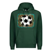 Sports Green glitter football leopard Premium Hoodie - RanaPortraitStore