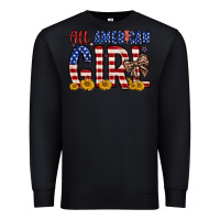 Black all american girl Premium Sweatshirt - Zillion Design Studio