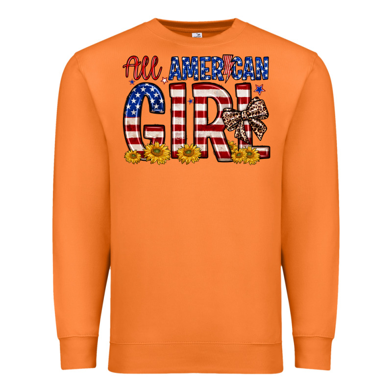 All American Girl Premium Sweatshirt by Zillion Design Studio | Teevron