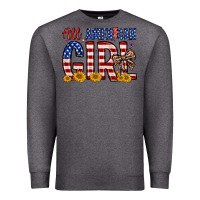 Charcoal Heather all american girl Premium Sweatshirt - Zillion Design Studio