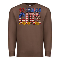Chestnut all american girl Premium Sweatshirt - Zillion Design Studio