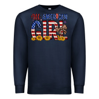 Navy all american girl Premium Sweatshirt - Zillion Design Studio