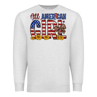 Oatmeal Heather all american girl Premium Sweatshirt - Zillion Design Studio
