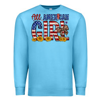 Ocean Blue all american girl Premium Sweatshirt - Zillion Design Studio